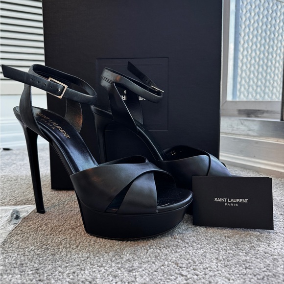 YSL Tribute Platform Sandals - Picture 1 of 8